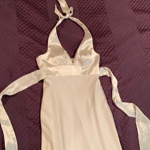 WHBM cream gown. Excellent condition. Never worn.